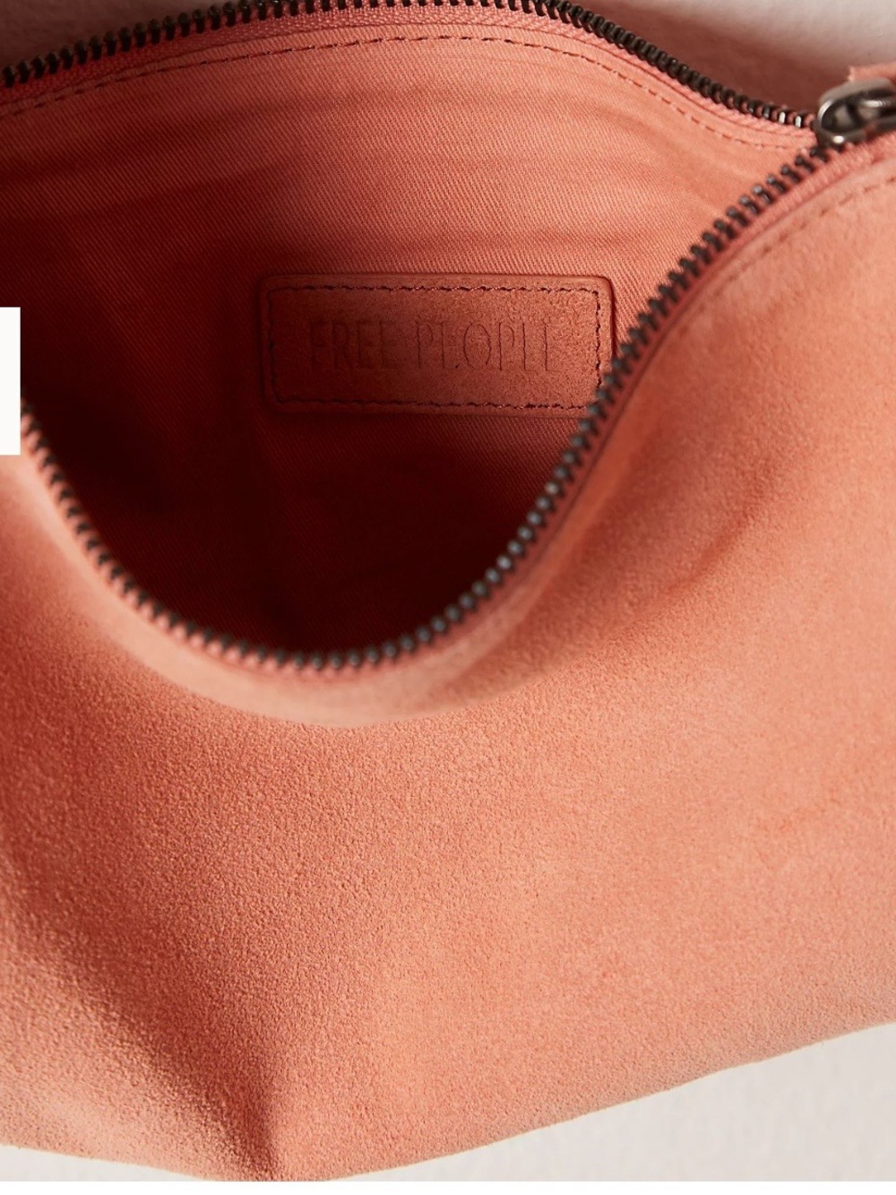 Free People Peach Suede Shoulder Bag - Picture 2 of 4